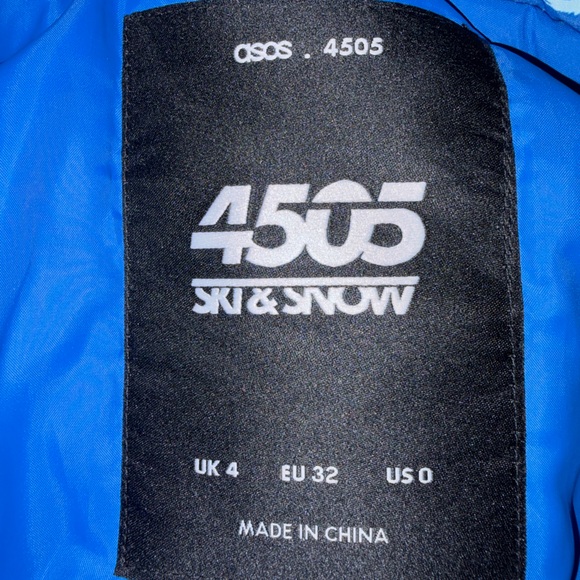 ASOS 4505 ski snow suit with blue swirl print size 0 - Picture 11 of 11